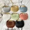 Crossbody Bags Designer Leather Handbags Botte Venetas Cross Border Sardine Woven Bag Female 2024 Hot Sale Shark Woven Hand Dumpling Bag European and American P HBDF