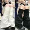 Chaussettes Lolita tricotées à jambes larges pour femmes, paire chaude pour filles Y2K avec couvre-mollets, en laine d'hiver