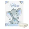 Bedding Sets LVYZIHO Baby Boy Crib Set Custom Name Flower Blue Elephant Shower Gift 231218