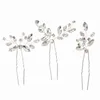 Hair Clips 3 Pcs Women's Antique Pearl Crystal Hairpin Wedding Jewelry Headwear Bridal Accessories