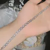 Link Bracelets Versa Originally Set Simple Luxury Hip Hop Tennis Chain Female 3A Bracelet Row Imitation Mosan Jewelry
