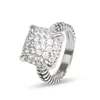 Anelli a fascia Anelli per cavi Diamanti per donne e uomini Luxury Punk Zircon Party Fashion Ring318P