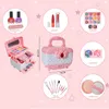 Beauté Mode Enfants Fille Princesse Maquillage Cosmétiques Jeu Boîte Jouet Ensemble Rouge À Lèvres Fard À Paupières Sûr Jouets Non Toxiques Cadeau D'anniversaire 231218