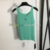 Women Sexy Sling Top Letters Embroidered Tanks Top Luxury Brand Sport Vest Fitness t Shirt