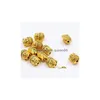 Alloy 100Pcs/Lot Gold Plated Buddha Head Spacer Beads Charms For Jewelry Diy Making 10X8Mm Drop Delivery Jewelry Loose Beads Dhdch