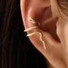 Sırtlar Küpe Çiment klipsi kadınlar için sarma kulak manşetinde yılan şeklindeki küpe delinmemiş kız dropship