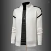 Men's Jackets Jacket Fashionable And Warm Winter Coat With Thick Knitted Sweater Wool Fabric 2024 Men Clothing