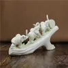 Decorative Objects Figurines Porcelain Family Handmade Ceramics Wild Animal Statue Craft Ornament for Room Decoration and Art Collection 231218