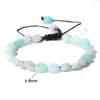 Strand 6-8MM irrégulière pierre naturelle grenat cristal gravier réglable tissé bracelet pour hommes et femmes traitement énergie bijoux de fête