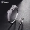 Donia Jewelry Luxury Bangle Party European och American Fashion Large Classic Animal Copper Micro-inlaid Zircon Armband Ring Set 275k