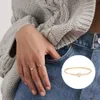 Wedding Rings ROXI 18K Gold Plated Ring For Women 0.1ct Test D Diamond Solitaire Ring Wedding Band Engagement Bridal Plain Ring 231218