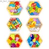 Tri Nesting Stacking Toys Montessori Jouets en bois pour bébés Garçon Fille Jeux de développement de bébé Puzzle en bois Enfants Jouet d'apprentissage éducatif Cadeau de Noël Q231218