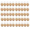 Haken Hout Hartvormig Houten 50 stuks ketting DIY Tag Sleutelaccessoires Anti-verloren blikje - blanco geschenken Tags sleutelhanger