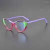 Sunglasses Frames Cat-eye Women's And Men's Myopia Prescription Glasses Retro Acetic Acid Optical Colored