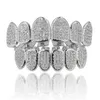 Grill à dents simples Bretelles en diamant Dents de vampire Hip Hop Personnalité Fangs Dents Or Argent Dents Womenmen Grills dentaires Bijoux310H