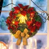 Decorative Flowers Christmas Garland Gate Door Hanging Garden Patio Background Wall Decoration Window