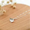 Hanger Kettingen Echte 925 Sterling Zilveren Ginkgo Ketting Voor Vrouwen Meisje Elegante Charmante Sieraden Accessoires