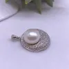 Hängen Sinya Tendy Pendant Halsband i 925 Sterling Silver med 12 mm naturliga pärlor fina smycken för kvinnlig mamma älskare