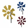 Décorations de jardin Pinwheels en fer Piquet décoratif Aménagement paysager extérieur Pelouse Moulin à vent Patio Wind Spinner