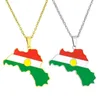 Pendant Necklaces Unique Kurdistan Map Necklace Stainless Steel 28TF