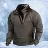 Taktiska jackor USA: s Taktiska utomhusjacka jaktkläder Varma dragkedjor Fleece Pullover Men Windproof Autumn Winter Coat Thermal Underwearl231218