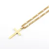 Simple Fashion Cross Chain Necklace For Women Men Luxury Gold-plated Stainless Steel Pendant Necklaces Jewelry Gift287o