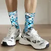 Men's Socks Greek Evil Eye Pattern Blues And Greys Men Women Fashion Blue Nazar Amulet Boho High Quality