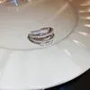 Bague Solitaire coréenne exquise géométrique Simple ouverte élégante mode douce romantique bijoux pour femmes 2023 231216