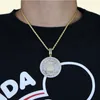 Bling rond lettre personnalisée Pendant Iced Out Money Sac Dollar Symbol Collier Pavé 5A CZ CUBIC ZIRCON Men Hop Hop Jewelry10709508708106