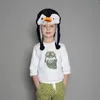 Baskenmütze, bezaubernder Tierhut, Plüsch-Ski-Stil, Cartoon-Ohrenklappen-Kapuze für Kinder und Erwachsene (Pinguin)