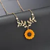 Collier de personnalité coréenne, perle, fleur de soleil, mode féminine, pendentif tournesol, 199e