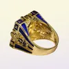 Masowe geometryczne kwadratowe pierścienie złotego palca mężczyźni Buddyzm czakra wypełniona henna okrągła cyrkon kamienna biżuteria Z3P332 klaster7228229