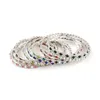 Braccialetti elasticizzati con strass a fila singola da tennis colorati da 20 pezzi per gioielli da sposa per ragazza da donna regalo329S