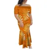 Sukienki swobodne Summer Polinezyjski Plemienny druk dla kobiet bez ramion Sukienka Sukienka