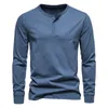 T-shirts pour hommes 2023 T-shirt automne/hiver solide grand polyvalent à manches longues sous-couche