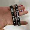 Lets Go Brandon Bracelet en Silicone faveur de fête Bracelet en caoutchouc cadeau d'élection présidentielle dragonne ZZ