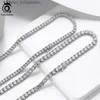 Pendentifs de collier ORSA bijoux de luxe 925 en argent Sterling 3/4mm chaîne de Tennis collier pour les femmes mode ronde zircon cubique collier bijoux SC74L231218