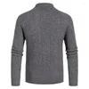 Men's Sweaters 2023 Autumn And Winter Europe America Thickened Office Zipper Polo Sweater Casual Knit