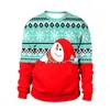 Dameshoodies Digitaal bedrukt Kerstsweaters voor dames Heren 2023 Lange mouw O-hals Vakantie Causaal T-shirt Mode Neutraal Tops