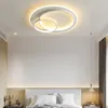 Luzes de teto moderna lâmpada LED para lustre quarto sala de estar jantar branco design simples lustre interno