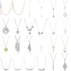 Ожерелья с подвесками из стерлингового серебра 925 пробы в форме сердца, цветок, бабочка, перья феникса, ожерелье для женщин, оригинальные модные ювелирные изделия, подарок