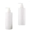 Storage Bottles 10pcs Empty White Plastic Lotion Pump Bottle 400ML Flat Shoulder PET Refillable Cosmetic Packaging Shampoo Shower Gel