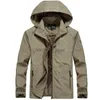 Taktiska jackor Autumn Men Thin Jacket Male Casual Overcoat Army Tactics Windbreaker Jacket Mens Waterproof Breattable Hooded Sportswear M ~ 6xll23118