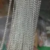 Collana con catene a sfera placcate in argento lucido da 480 pezzi 45 cm 18 pollici 1 2 mm Ideale per piastrelle Scrabble Tappi di bottiglia con ciondolo in piastrelle di vetro e mo282E