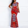 Kleidung Frauen Afrikanische Traditionelle Kleidung Maxi Plissee Wachs Meerjungfrau Kleider für Frauen Bazin Rich Party Abend Afrika Print Kleid Elegant 2