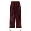 Pantaloni da donna Baggy Cargo Hip Hop Streetwear Jogging Pantaloni sportivi Pantaloni con coulisse Pantaloni larghi larghi a vita alta a vita alta