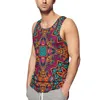 Men's Tank Tops Tribal Print Boho Top Male Colorful Summer Design Bodybuilding Vintage Oversized Sleeveless Shirts