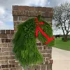 Couronne de tête de cheval décorative, 2 pièces, plantes vertes artificielles de noël pour porte d'entrée et fenêtre, décor de fête de noël