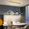 Chandeliers Modern LED Pendant Lights Luxury Dining Room Lamp Gold Black Creative Starry Decoracion Kitchen Table Bar