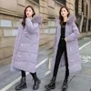 Abrigos de trinchera para mujer 2023 Parkas largas de invierno Moda para mujer Piel gruesa con capucha Elegante chaqueta acolchada de algodón recolectada Mujer